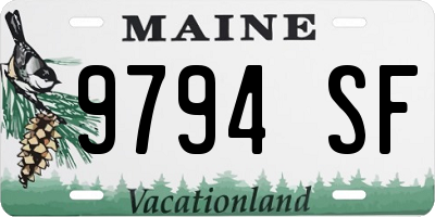 ME license plate 9794SF
