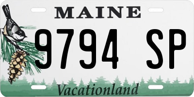 ME license plate 9794SP