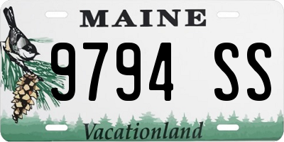 ME license plate 9794SS