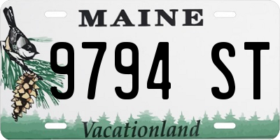 ME license plate 9794ST