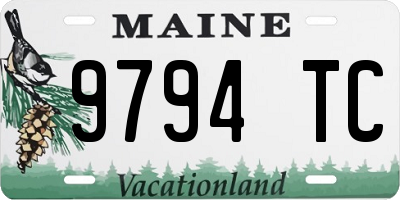 ME license plate 9794TC
