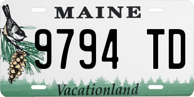 ME license plate 9794TD