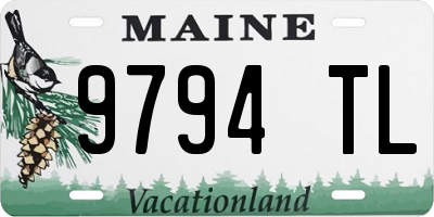 ME license plate 9794TL