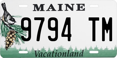 ME license plate 9794TM