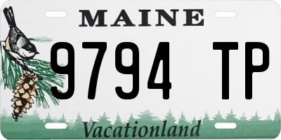 ME license plate 9794TP