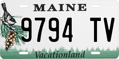 ME license plate 9794TV