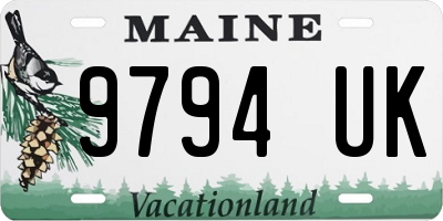 ME license plate 9794UK
