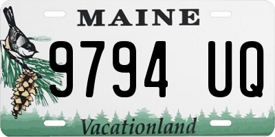 ME license plate 9794UQ