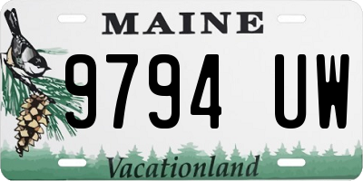 ME license plate 9794UW