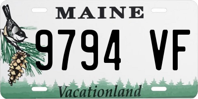 ME license plate 9794VF