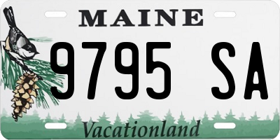 ME license plate 9795SA