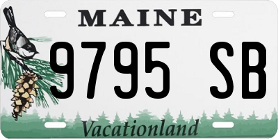 ME license plate 9795SB