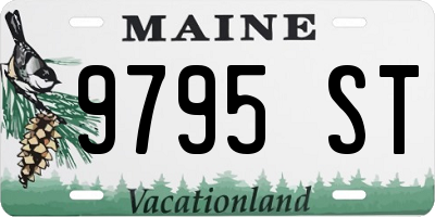 ME license plate 9795ST