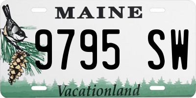 ME license plate 9795SW