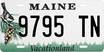ME license plate 9795TN