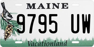 ME license plate 9795UW