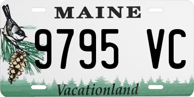 ME license plate 9795VC