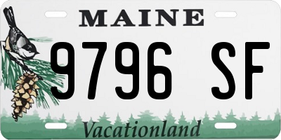 ME license plate 9796SF