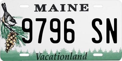 ME license plate 9796SN