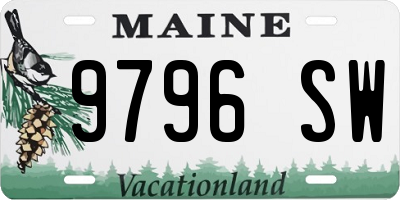 ME license plate 9796SW