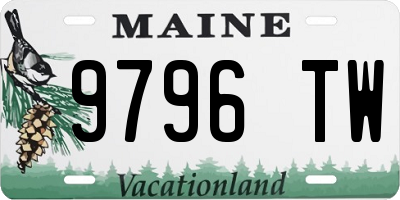 ME license plate 9796TW