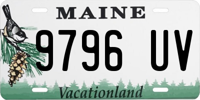 ME license plate 9796UV
