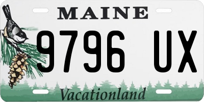 ME license plate 9796UX