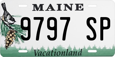 ME license plate 9797SP