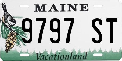 ME license plate 9797ST