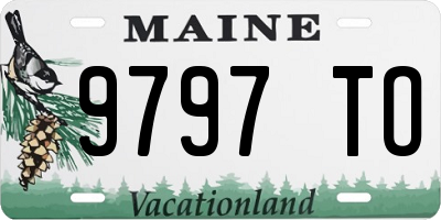 ME license plate 9797TO