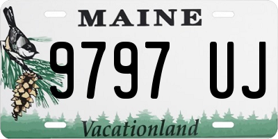 ME license plate 9797UJ