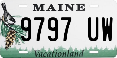 ME license plate 9797UW