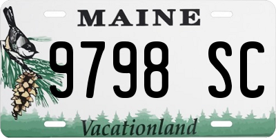 ME license plate 9798SC