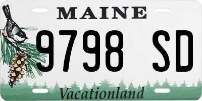 ME license plate 9798SD