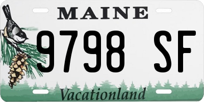 ME license plate 9798SF
