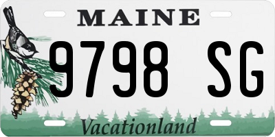ME license plate 9798SG