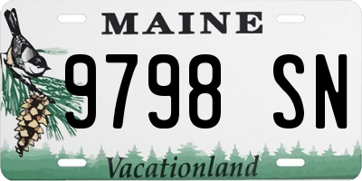 ME license plate 9798SN