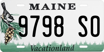 ME license plate 9798SO