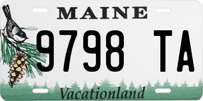 ME license plate 9798TA