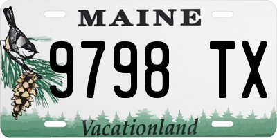 ME license plate 9798TX