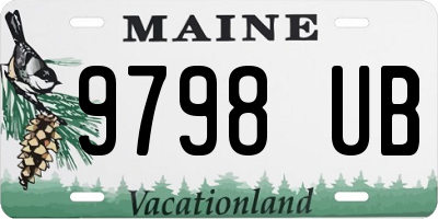 ME license plate 9798UB