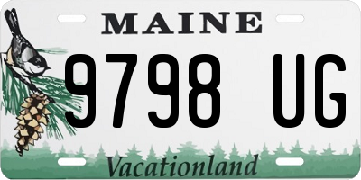ME license plate 9798UG
