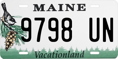ME license plate 9798UN