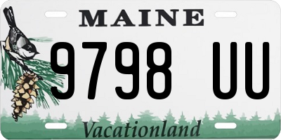 ME license plate 9798UU