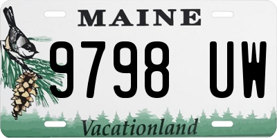 ME license plate 9798UW