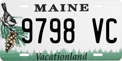 ME license plate 9798VC