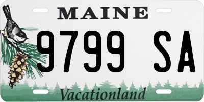 ME license plate 9799SA