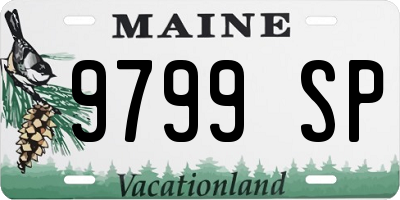 ME license plate 9799SP