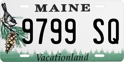ME license plate 9799SQ