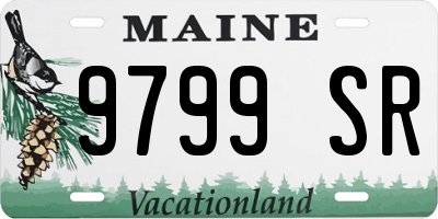 ME license plate 9799SR